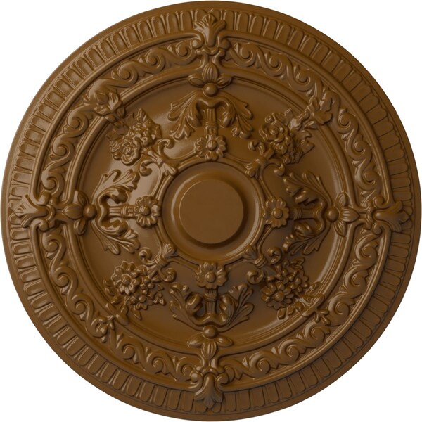 Ekena Millwork Vincent Ceiling Medallion (Fits Canopies up to 6"), Hand-Painted Smokey Topaz, 26"OD x 3"P CM26VISTF - main